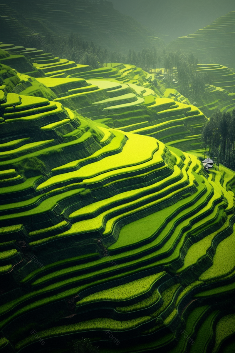 整齐有序的农业乡村梯田风景,高清,摄影图,摄影图片,图片大全,摄影图免费下载